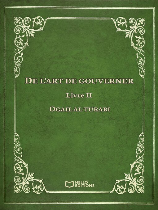 Title details for De l'art de gouverner--Livre II by Ogail Al Turabi - Wait list